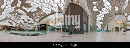 360 Degree panorama of the interior of the Westfield Shopping Centre in Shepherds Bush West London Stock Photo