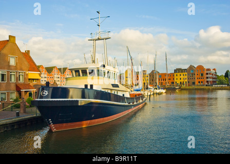 Harbor at historic town of Hoorn, northern Holland Netherlands | Hafen in der historischen Stadt Hoorn, Nordholland, Niederlande Stock Photo