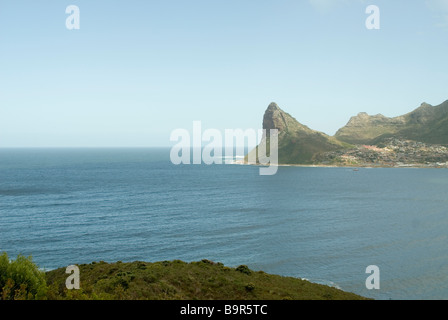 Hout Bay (Houtbaai), a coastal suburb of Cape Town, South Africa. View from Chapman's Peak Stock Photo