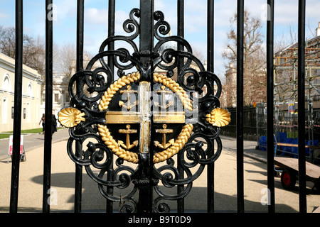 Gates of Old Royal Naval College, Greenwich, London Stock Photo