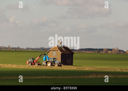 Disused farm house, Felixstowe Ferry, Suffolk, UK. Stock Photo