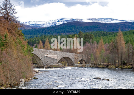 Invercauld Bridge over the River Dee near Balmoral in Royal Deeside Braemar Scotland.   SCO 2215 Stock Photo