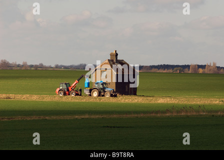 Disused farm house, Felixstowe Ferry, Suffolk, UK. Stock Photo