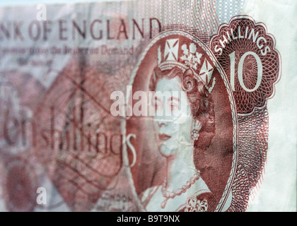 A ten shilling note Stock Photo