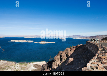 View over Lake Mead from Lakeview Overlook, near the Hoover Dam, Nevada, USA Stock Photo