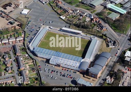 Aerial view of Telford United AFC stadium in Telford Shropshire England Uk Stock Photo