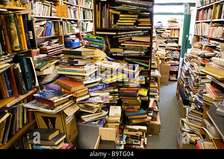 Heap of books in second hand bookshop Wales UK Stock Photo - Alamy