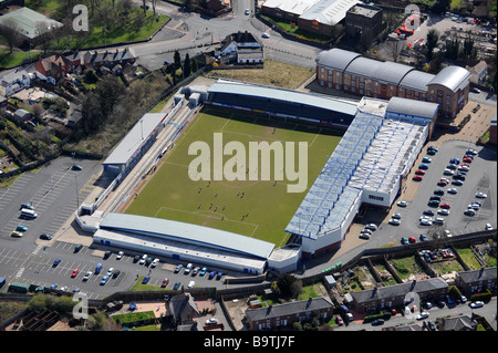 Aerial view of Telford United AFC stadium in Telford Shropshire England Uk Stock Photo