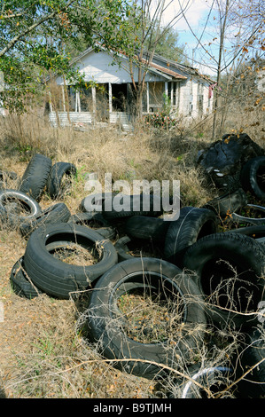 Abandoned shack use for homes by homeless people near Orlando Florida Stock Photo