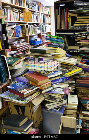 Heap Of Books In Second Hand Bookshop Wales Uk Stock Photo: 23281731 