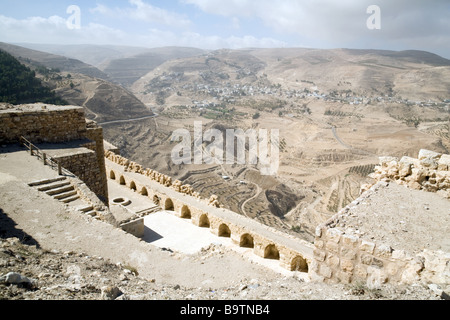 View from the Ramparts, Kerak Castle, Jordan Stock Photo