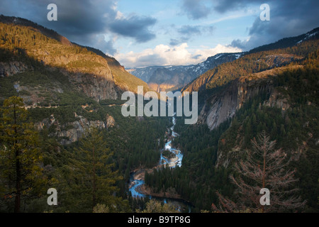 View of the Yosemite Valley from the Big Oak flat road, Yosemite National Park, California, USA Stock Photo