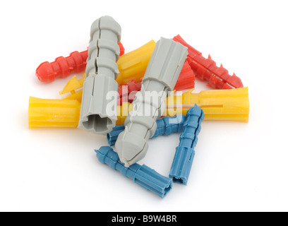 Dowels isolated on white background Stock Photo
