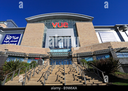 Vue Cinema entrance, Lowry Outlet Mall, Salford Quays, Manchester, Lancashire, England, UK. Stock Photo