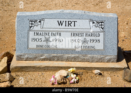 Desert graveyard, Chloride, Arizona, USA Stock Photo