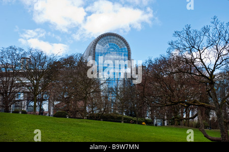 Paul-Henri Spaak building, of the complex of Espace Leopold, houses the parliament buildings of the European Union in Brussels Stock Photo