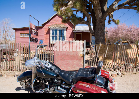 Ramshackle buildings in the Wild West Mining Town of Chloride, Arizona, USA Stock Photo