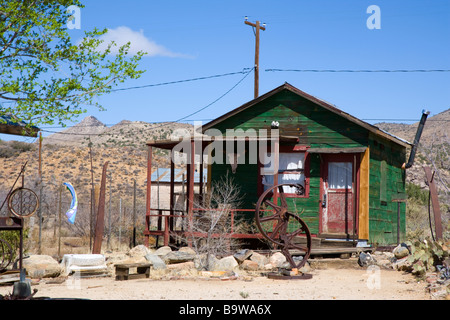 Old building in the wild west mining town of Chloride Arizona USA Stock Photo