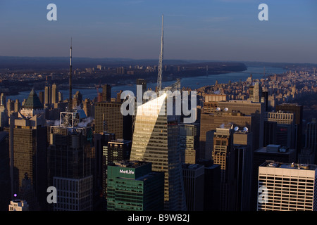 MIDTOWN SKYLINE MANHATTAN NEW YORK CITY USA Stock Photo