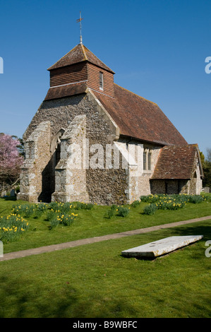 St Mary's church in Friston, East Sussex, England Stock Photo