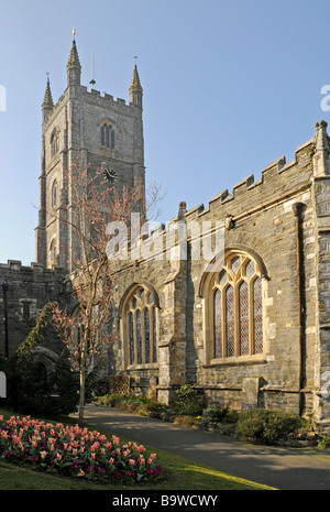 St Fimbarrus church, Fowey, south Cornwall Stock Photo