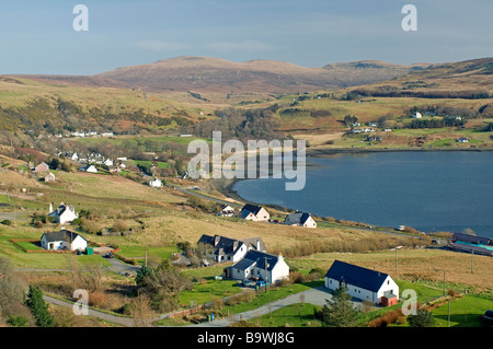 The village of Uig on the Trotternish peninsula on the north west of the Isle of Skye    SCO 2251 Stock Photo