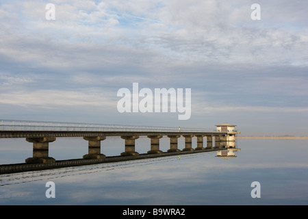 pier at Queen Mother Reservoir, Datchet, Berkshire, England Stock Photo