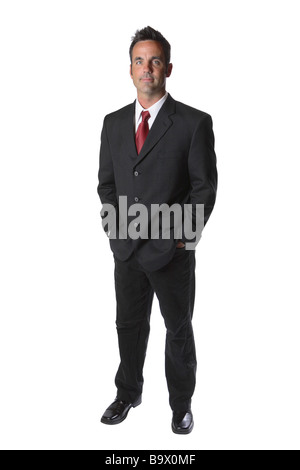 Businessman isolated on the white background Stock Photo - Alamy