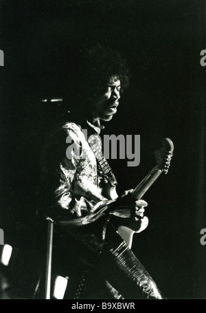 JIMI HENDRIX  US rock musician in London in 1967 Stock Photo