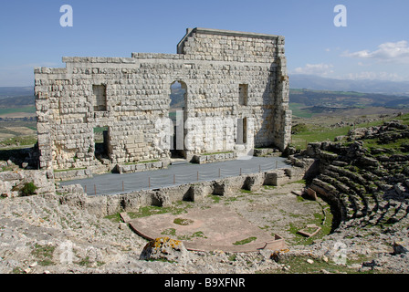 Acinipo Roman theatre Ronda la Vieja Mlaga Province Andalucia Spain archaeological site Stock Photo