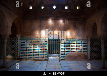 Hammam inside the Palace in the Alhambra in Granada Spain Stock Photo