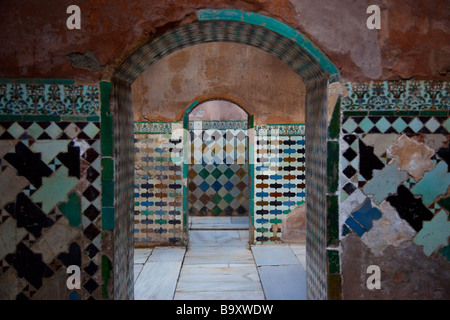 Hammam inside the Palace in the Alhambra in Granada Spain Stock Photo