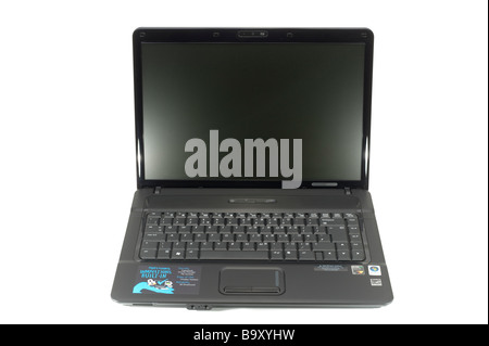 Black open laptop Stock Photo