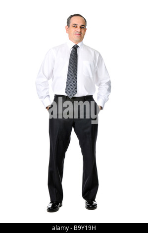 Business man in suit isolated on white background Stock Photo