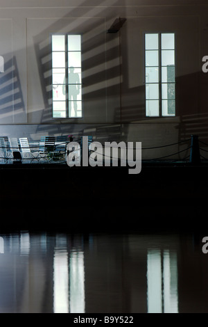 View of Museum Kampa at night, Prague, Czech republic. Stock Photo