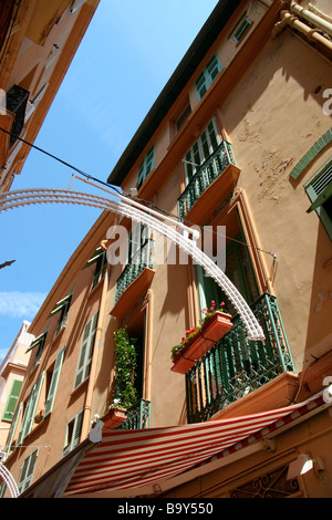 Brightly coloured apartments in Monte Carlo Monaco Stock Photo