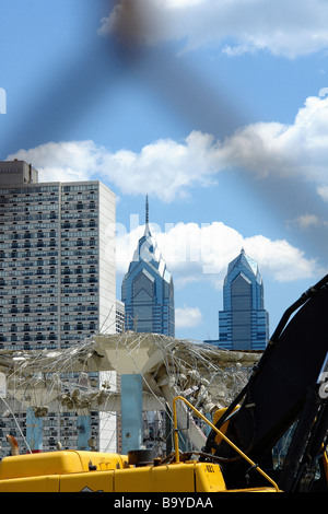 Skyline Scene Including One Liberty Place & Two Liberty Place Center City Philadelphia Pennsylvania USA City of Brotherly Love Stock Photo