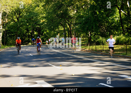 Sunday morning in Central Park. Stock Photo