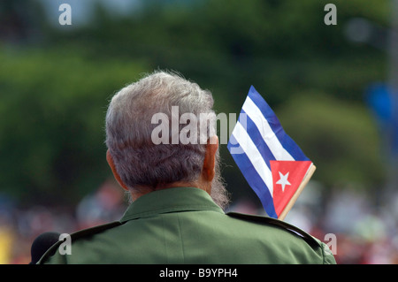 Fidel Castro at May Day 2006 in Havana, Cuba Stock Photo