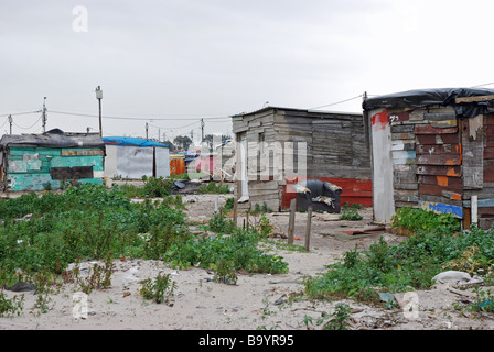 View of an informal housing zone, Langa Township, Cape Town , South Africa Stock Photo