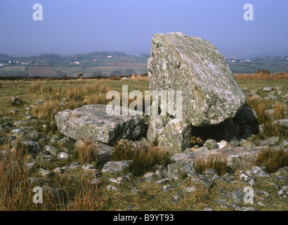 King Arthur's Stone Burial Chamber on the Cefn Bryn Ridge Gower south Wales Stock Photo