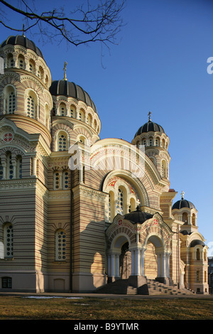 Russian Orthodox Cathedral of the Birth of Christ, Riga, Latvia. Stock Photo