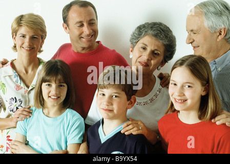 Multi-generation family portrait Stock Photo