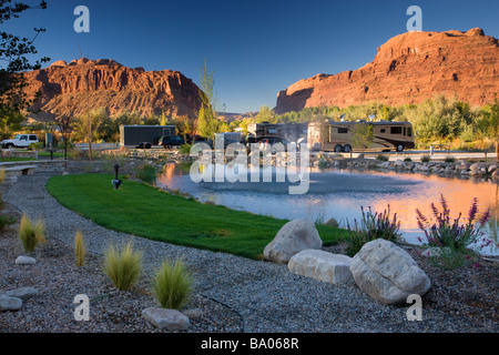 The Portal RV Resort Moab Utah Stock Photo