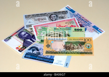 East African Banknotes Stock Photo