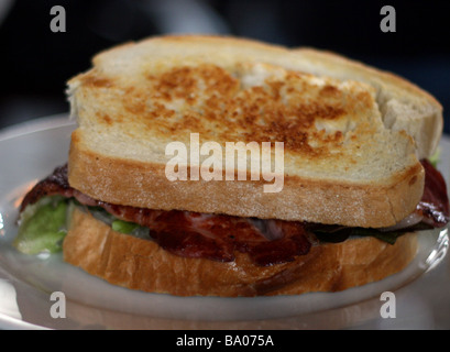 Toasted Bacon Sandwich Stock Photo