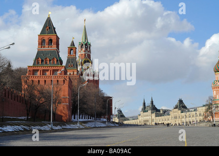 Moscow Kremlin Towers Red Square Moscow Russia Stock Photo