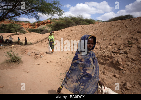 Ethiopian lady walking Stock Photo
