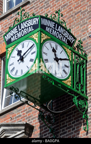 Minnie Lansbury memorial clock tribute to suffragette and alderman for the borough of Poplar Stock Photo
