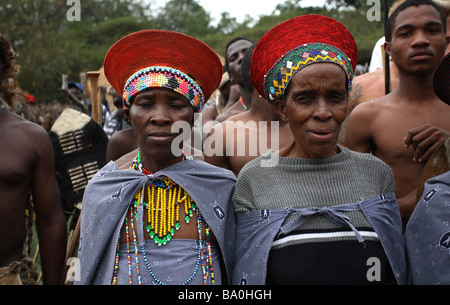 Zulu women in traditional clothing Stock Photo